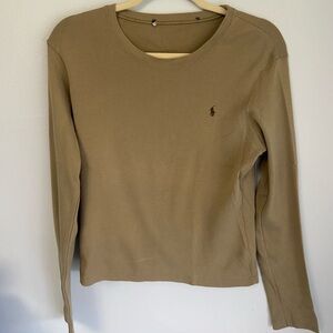 Polo by Ralph Lauren Tan Long Sleeve Top Size M